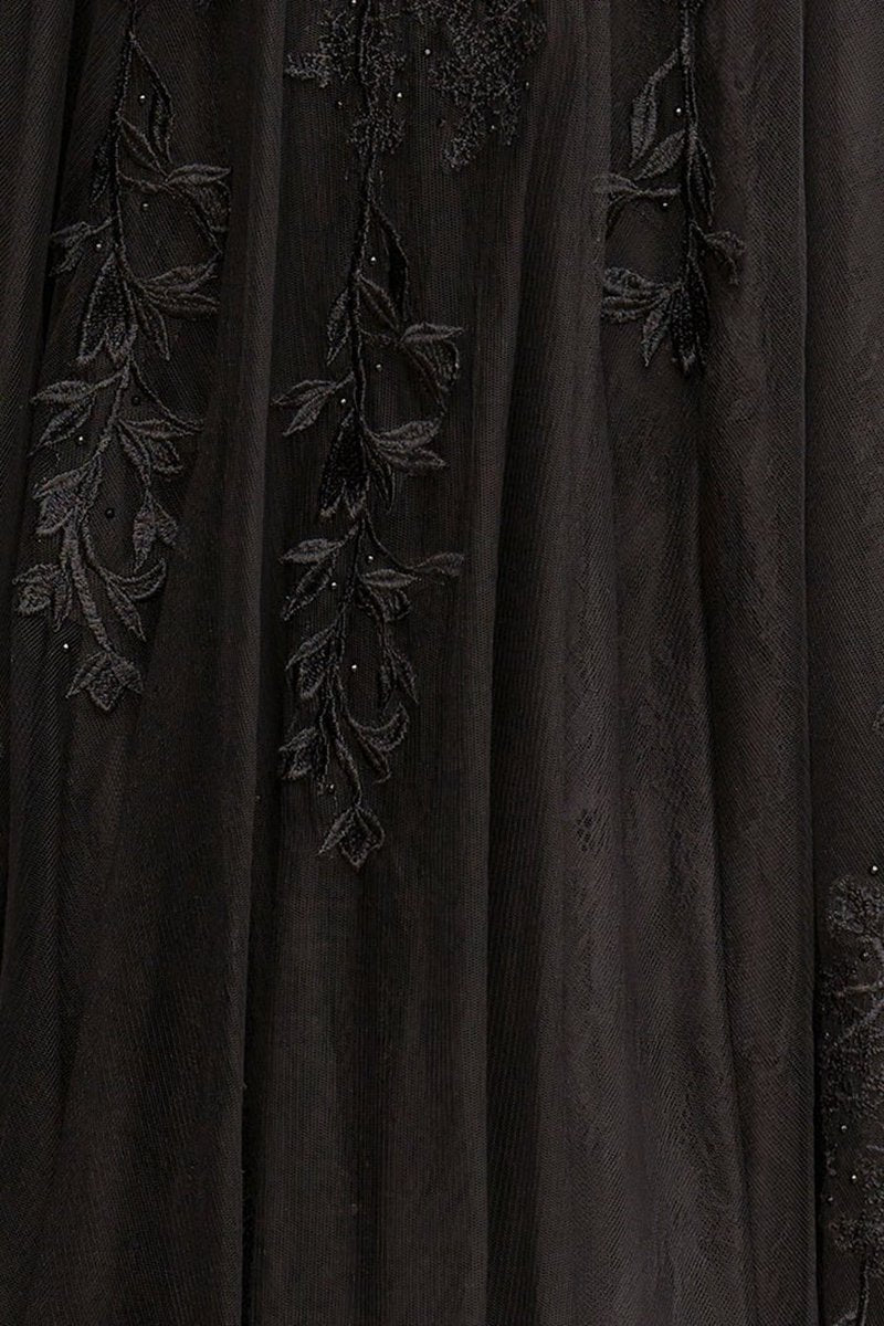 A-line Sweetheart Lace Tulle Prom Dresses with Slit