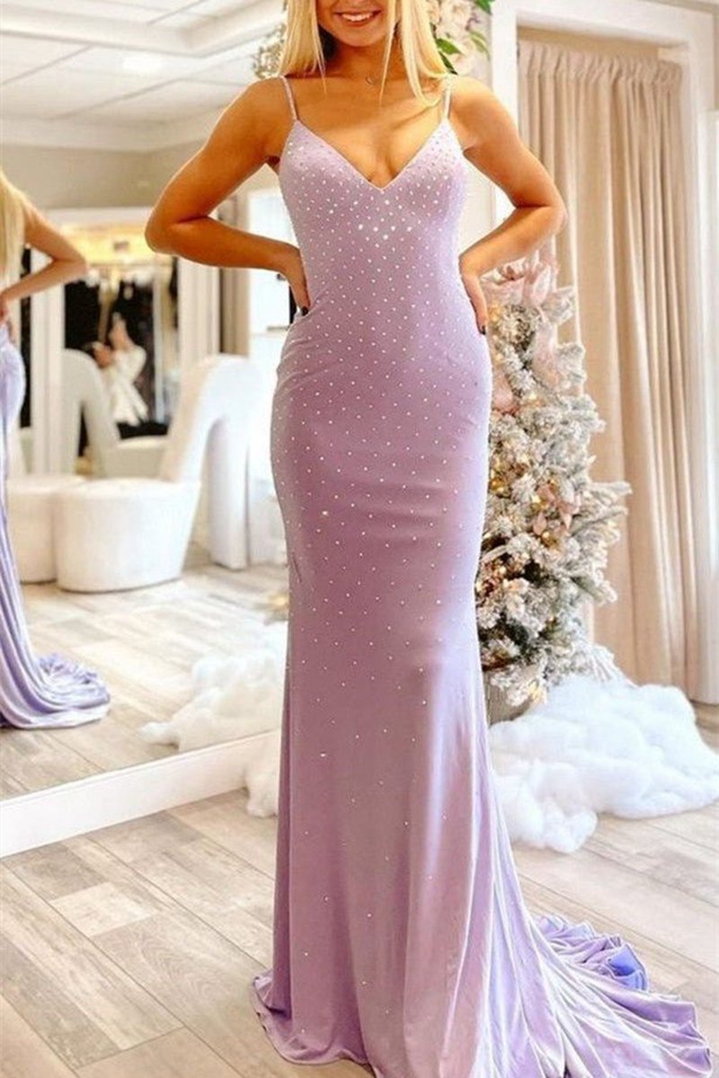 Mermaid Tie Back Long Prom Dresses
