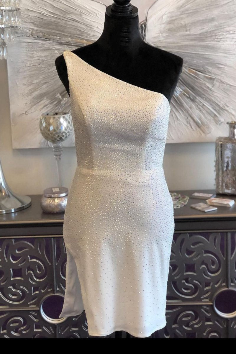 Tight One Shoulder Homecoming Dresses
