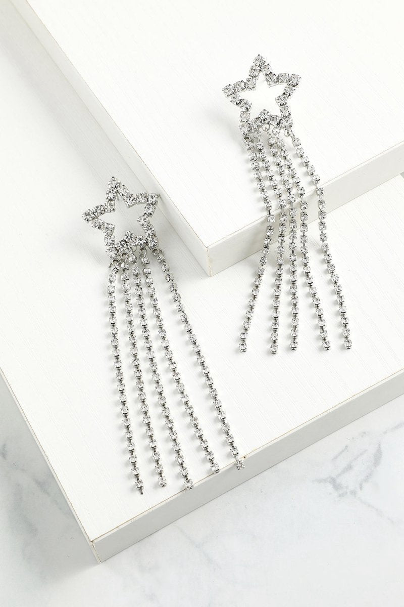 Star Beaded Drop Earrings