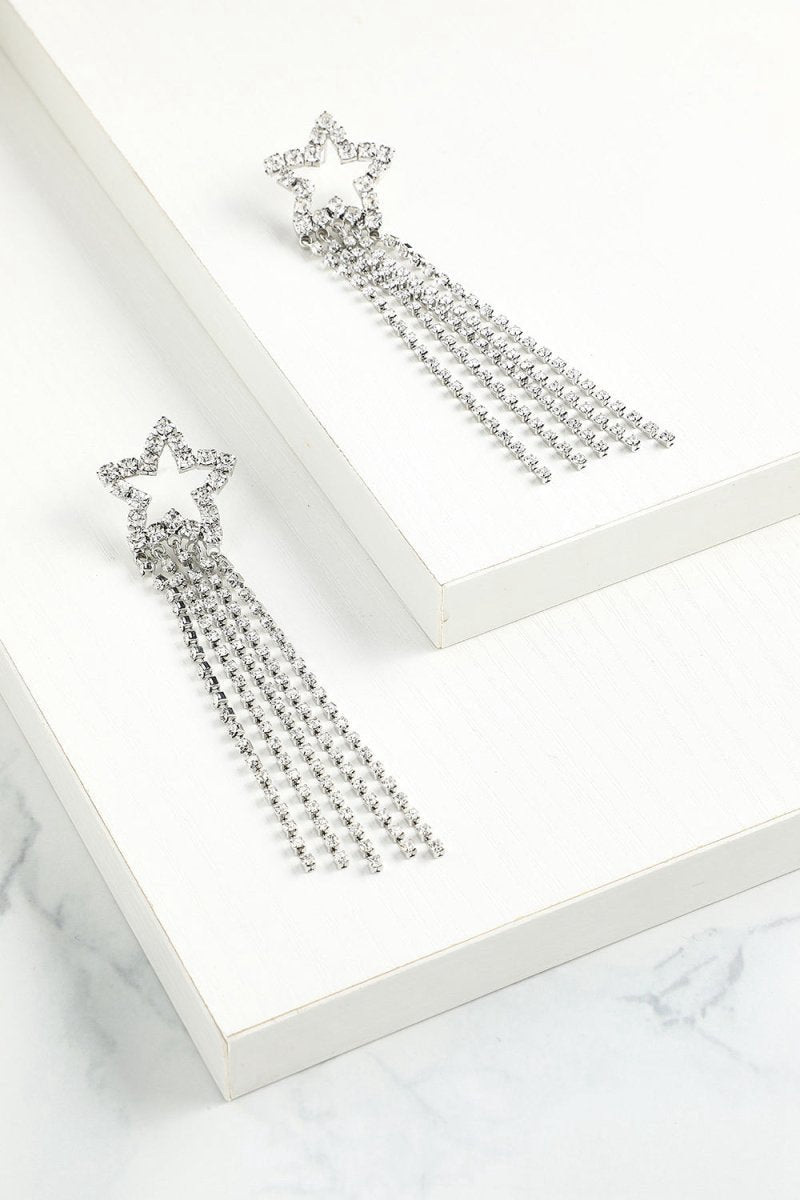 Star Beaded Drop Earrings