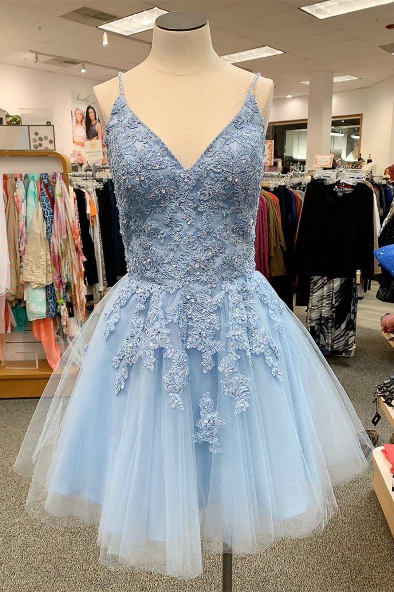 V Neck Short Homecoming Dresses