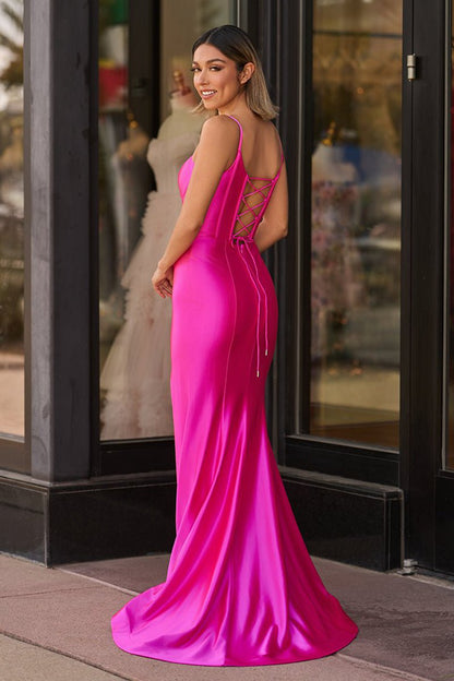 Mermaid Satin Simple Prom Dresses