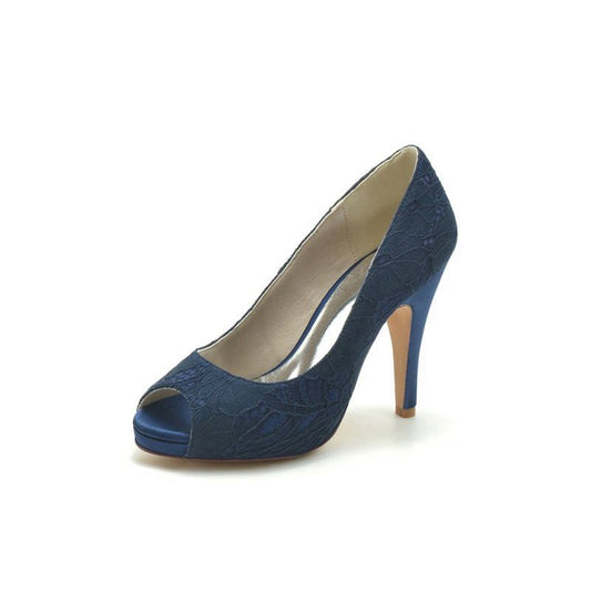 Lace Fishmouth High Heels