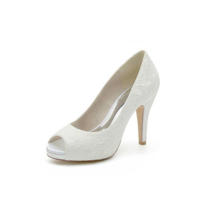 Lace Fishmouth High Heels