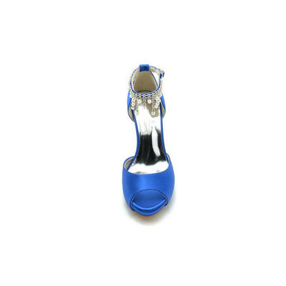 Stiletto Heels with Pearl and Chain Decor