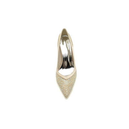 High Heels with Bead and Lace Trim