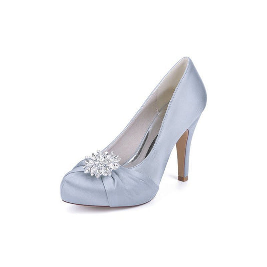 High Heels with Crystal Bow Decoration