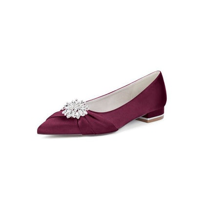 High Heels with Crystal Flower Embellishment