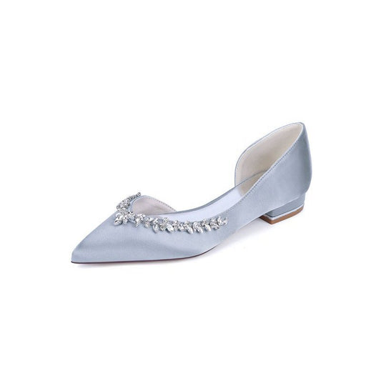 Satin High Heels with Crystal Embellishments 18448-11YK