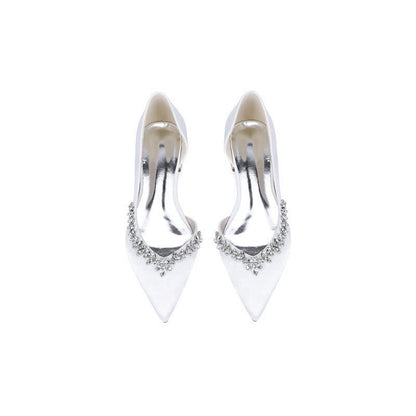 Satin High Heels with Crystal Embellishments 18448-11YK