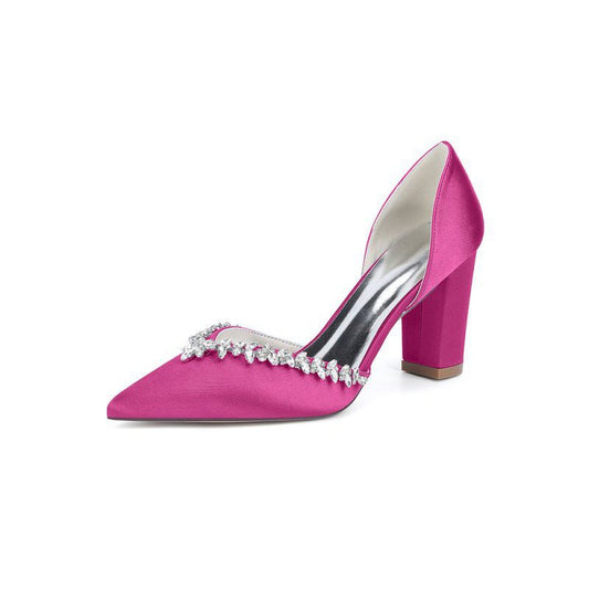 High Heels with Sparkling Crystal Embellishments