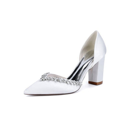 High Heels with Sparkling Crystal Embellishments