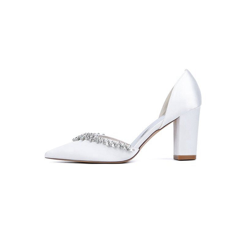 High Heels with Sparkling Crystal Embellishments