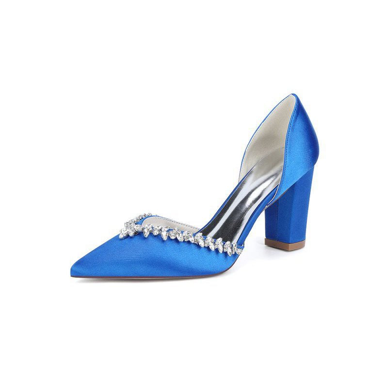 High Heels with Sparkling Crystal Embellishments