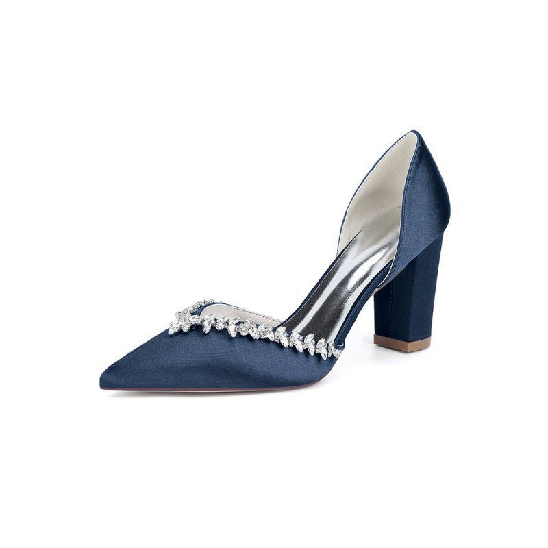 High Heels with Sparkling Crystal Embellishments