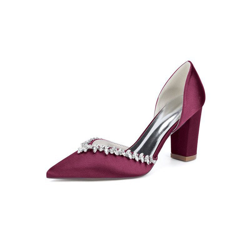 High Heels with Sparkling Crystal Embellishments