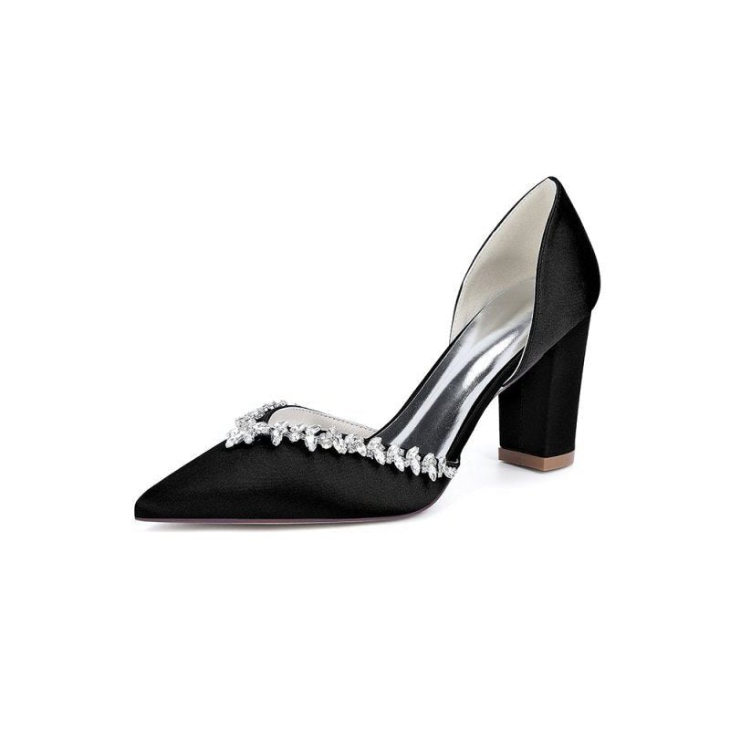 High Heels with Sparkling Crystal Embellishments