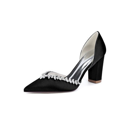 High Heels with Sparkling Crystal Embellishments