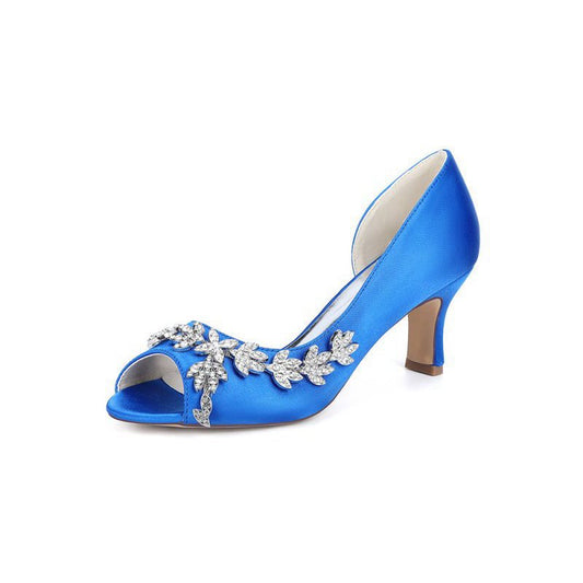 Satin High Heels with Intricate Ornaments 36862-2A