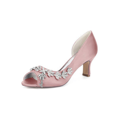 Satin High Heels with Intricate Ornaments 36862-2A