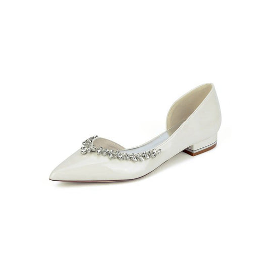Ballet Flats with Crystal Accent
