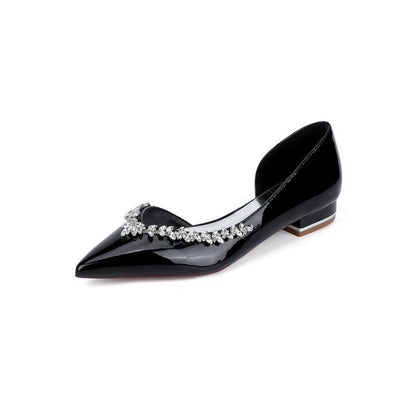 Ballet Flats with Crystal Accent