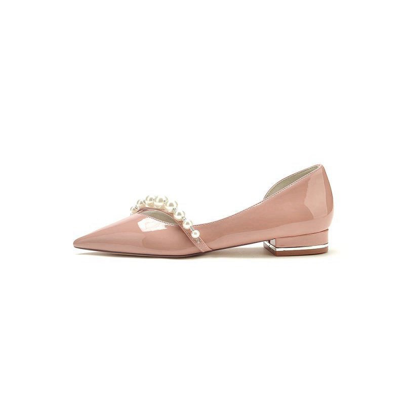 High Heels with Pearl and Rhinestone Embellishments