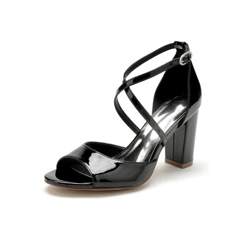 Elegant High Heels with Crossed Straps