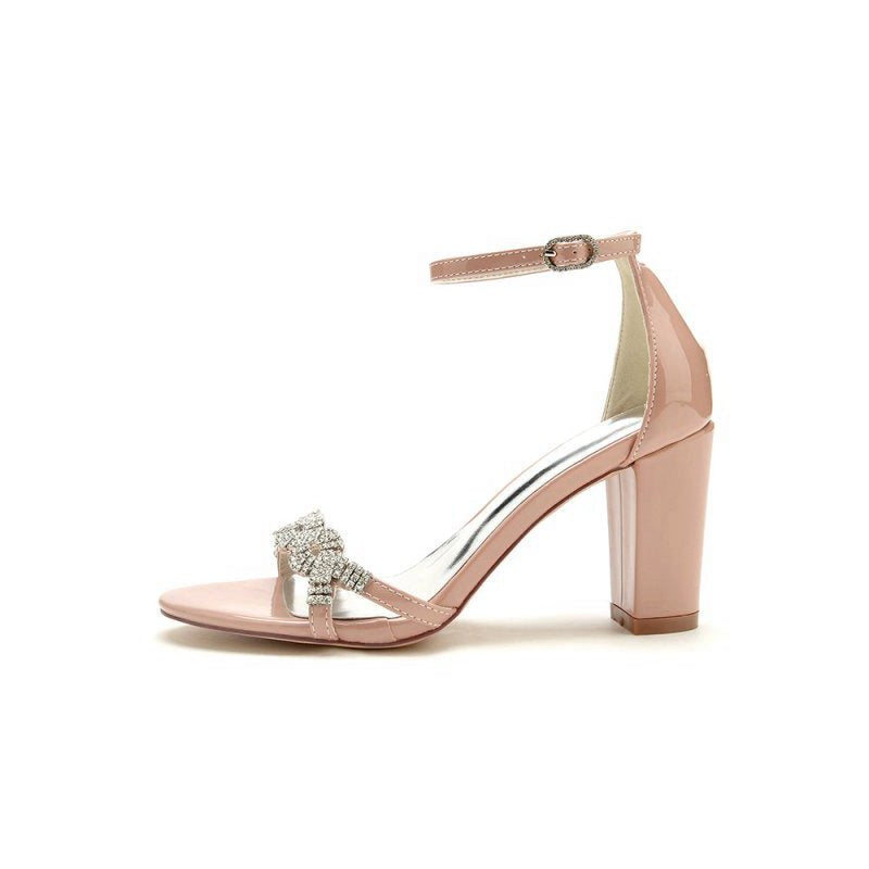 High Heels with a Crystal Bow