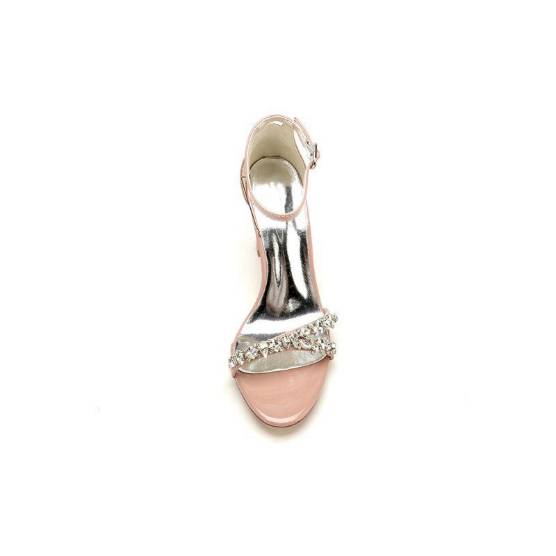 High Heels with Crystal Ankle Strap