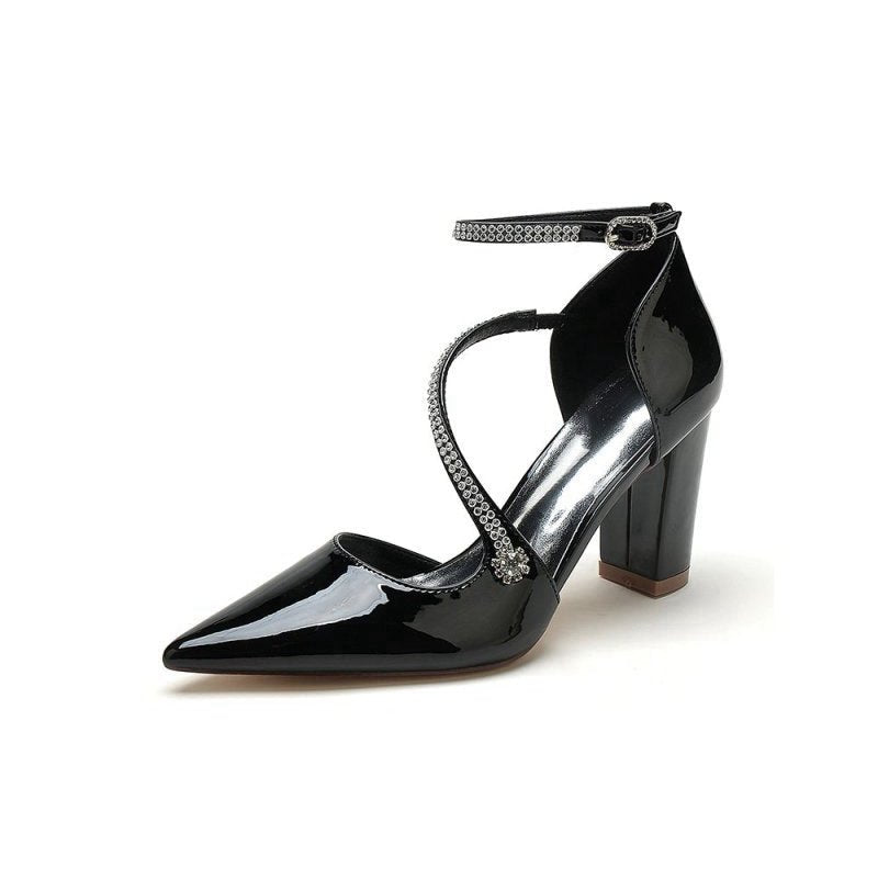 Chunky Heels with Chain Detailing