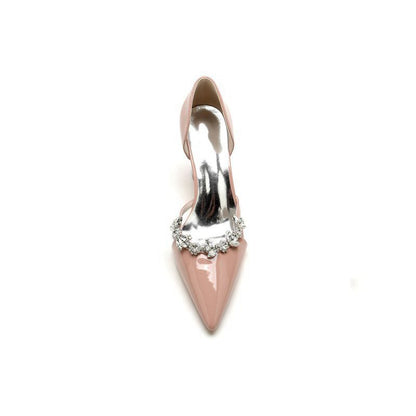 High Heels with Crystal Bow Embellishment