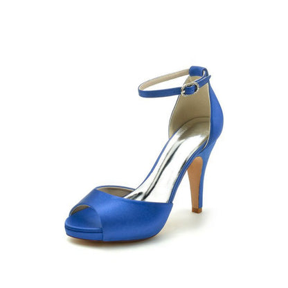 Silk Heels with Metal Accent