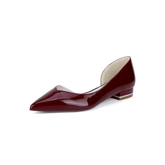 Pointed-Toe Flats with a Sleek Finish