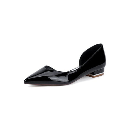 Pointed-Toe Flats with a Sleek Finish