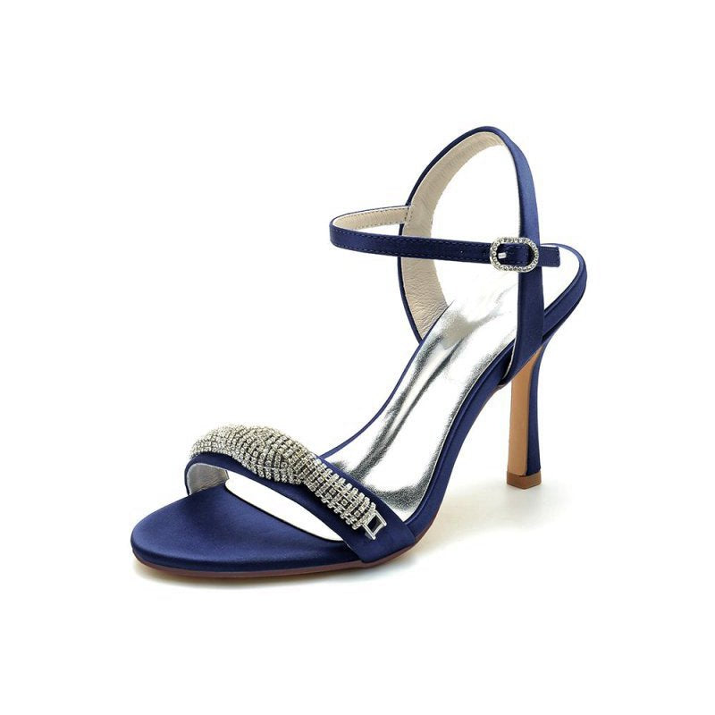 High Heels with Sparkling Crystal Embellishments