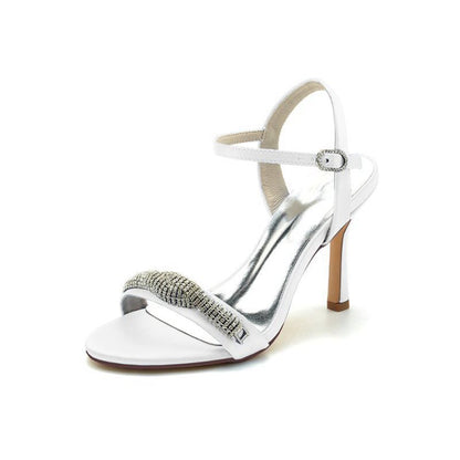 High Heels with Sparkling Crystal Embellishments