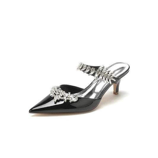 Rhinestone Pointed Toe Wedding Stiletto Heels