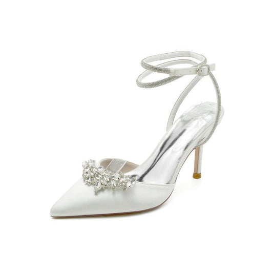 Rhinestone Pointed Toe Stiletto Heels