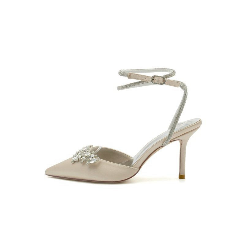 Rhinestone Pointed Toe Stiletto Heels