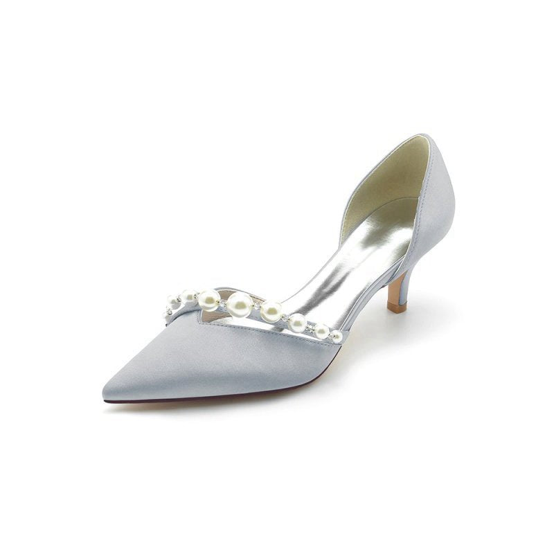 Pearl Pointed Toe Stiletto Heels