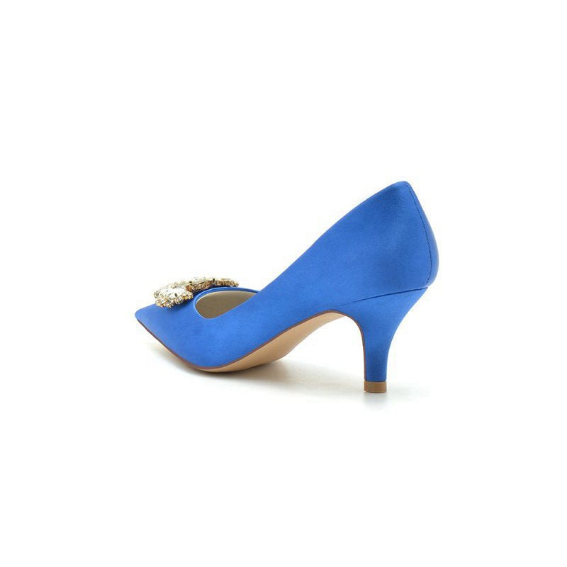 Pointed Toe Stiletto Heels with Rhinestone