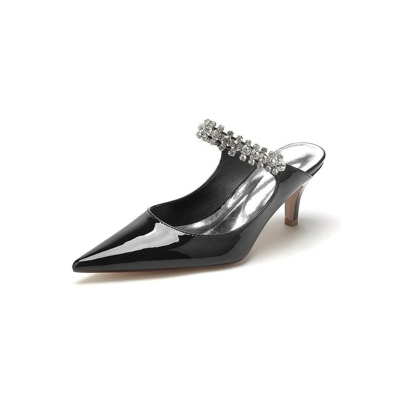 Pointed Toe Wedding Shoes with Rhinestone