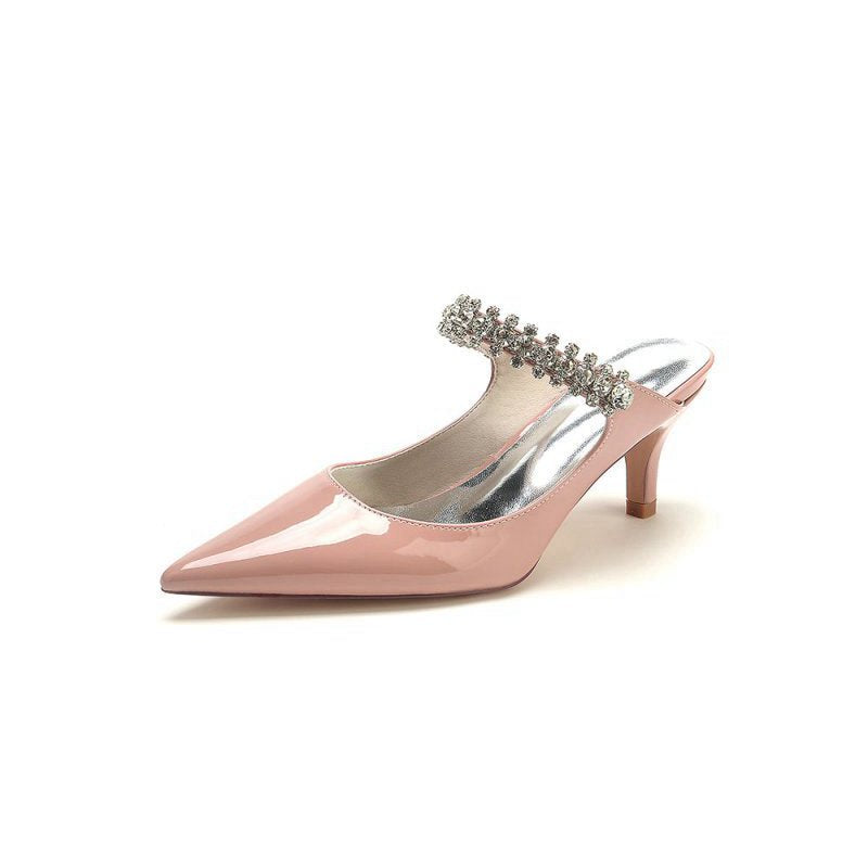 Pointed Toe Wedding Shoes with Rhinestone