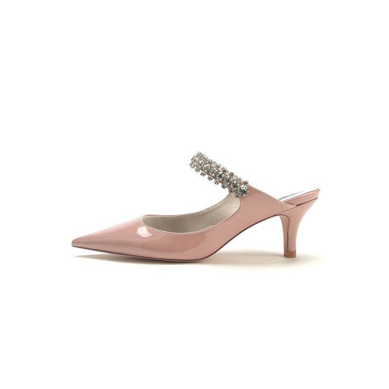 Pointed Toe Wedding Shoes with Rhinestone
