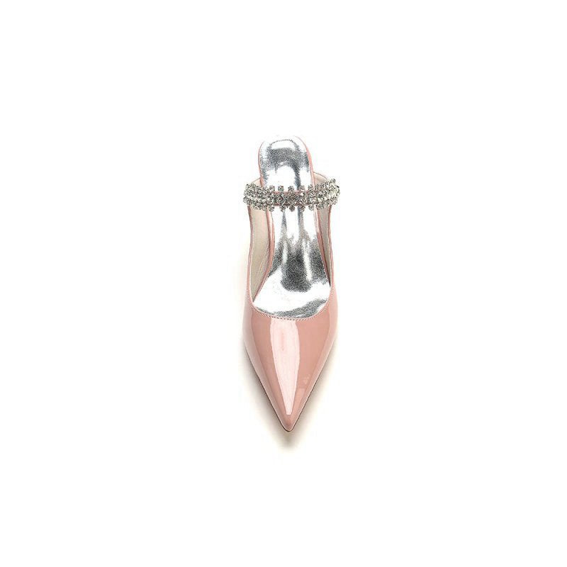 Pointed Toe Wedding Shoes with Rhinestone