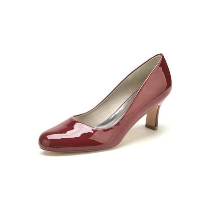 Patent Leather Wedding Block Heels