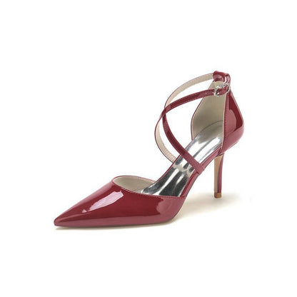 Patent Leather Wedding Shoes with Straps