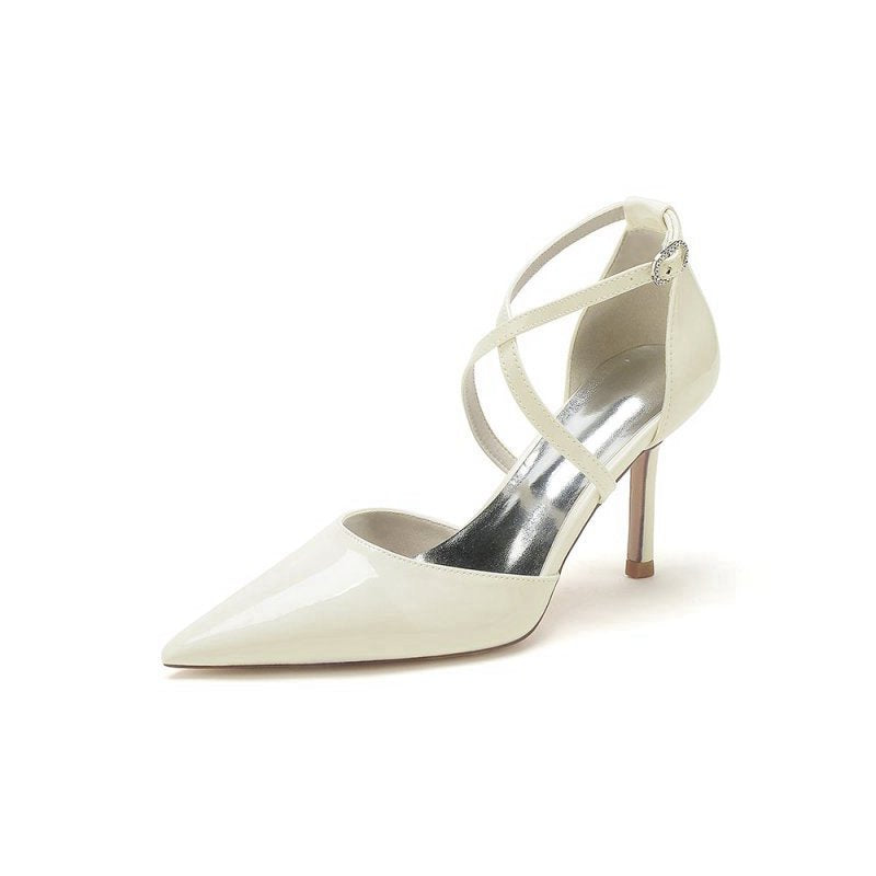Patent Leather Wedding Shoes with Straps